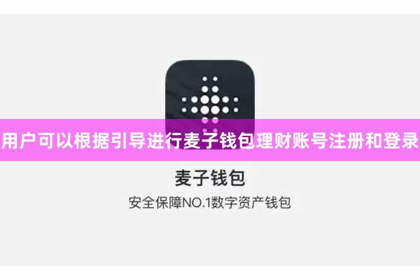 用户可以根据引导进行麦子钱包理财账号注册和登录