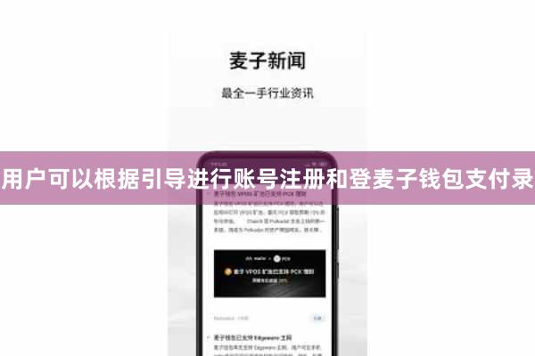用户可以根据引导进行账号注册和登麦子钱包支付录