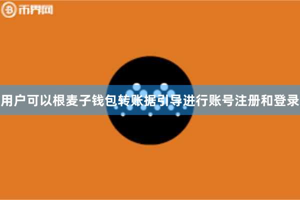 用户可以根麦子钱包转账据引导进行账号注册和登录