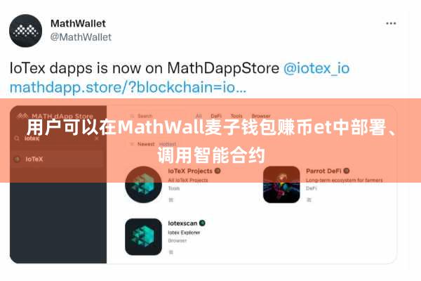 用户可以在MathWall麦子钱包赚币et中部署、调用智能合约